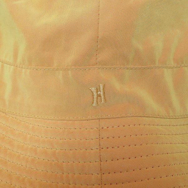 HERMES（エルメス） #apzh 帽子 ハット 57 ロゴ オレンジ 光沢