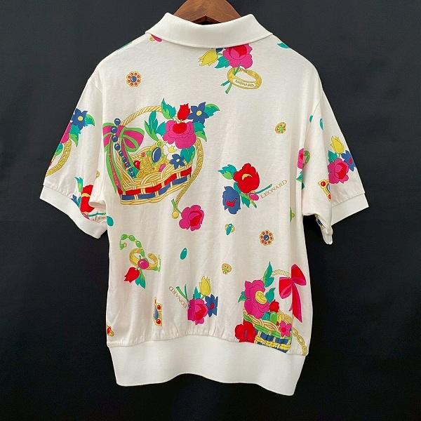 snc レオナールスポーツ LEONARD SPORT ポロシャツ L 白 マルチ 半袖