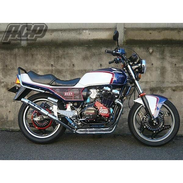 プリティー製 CBX400F 極 タイプ2 4-2-1 マフラー メッキ : エーシー