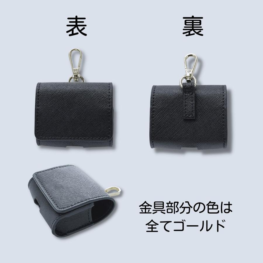AirPods AirPodsPro レザーケース 本革 レザー ブラック イヤホン