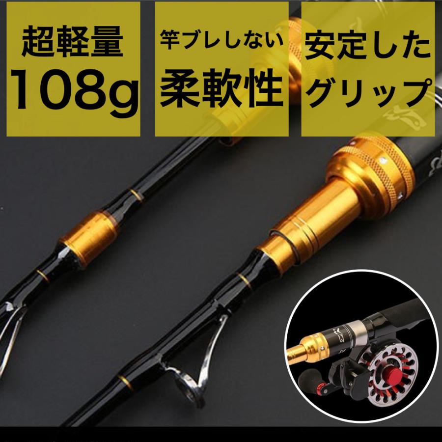 筏竿 チタン穂先 チヌカセ竿 イカダ竿 伸縮式 110-130cm ロッドケース