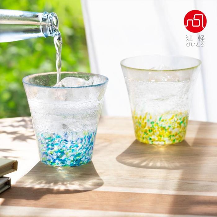 津軽びいどろ 爆買 グラス ペア セット にほんの色 ふうけい