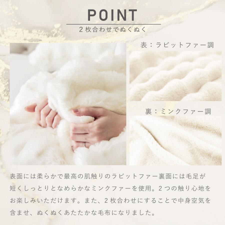 ASHEL x NERUS コラボ限定カラー【ダブル】とろ毛布 もこもこ収納袋付