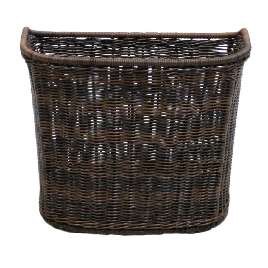 自転車 前カゴ フロントバスケット 籐風ビニールバスケット お買い物