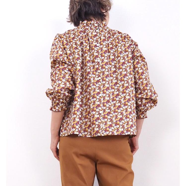 sosotto（ソソット） ブラウス リバティプリント2ウェイゴム