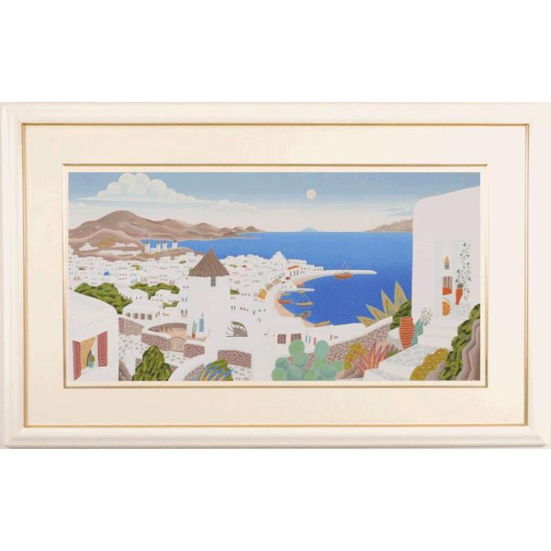 トーマス・マックナイト ミコノスハーバー 海 絵画 風景画 インテリア