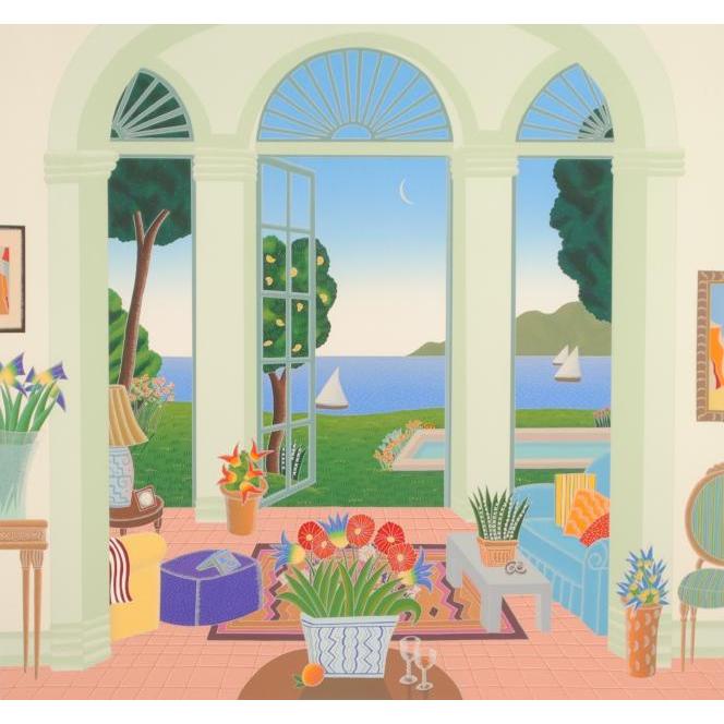 トーマス・マックナイト オールド・ライム 海 絵 風景画 シルク