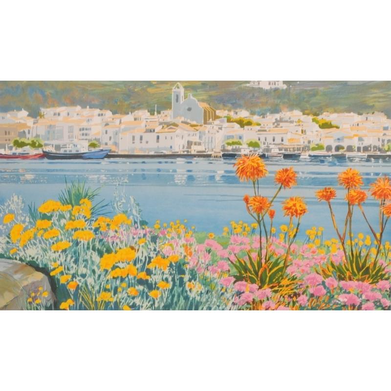 スペイン 絵画 風景画 海 花 絵 リトグラフ 版画 ダニーロ