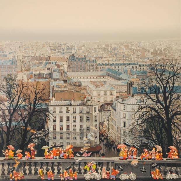 ヒロ・ヤマガタ レイニー・アフター・イン・パリス パリ 絵画 風景画