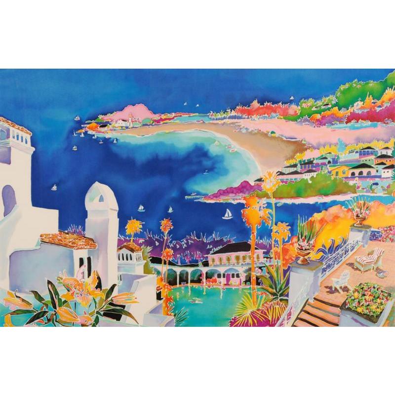 ジェニファー・マークス メディテラネオ 海 絵画 風景画 シルク