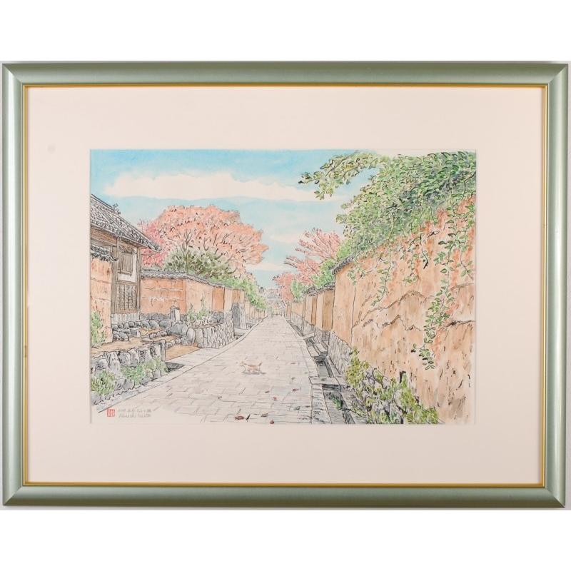 内藤謙一 長府・古江小路 山口県下関市 絵画 風景画 水彩画 インテリア