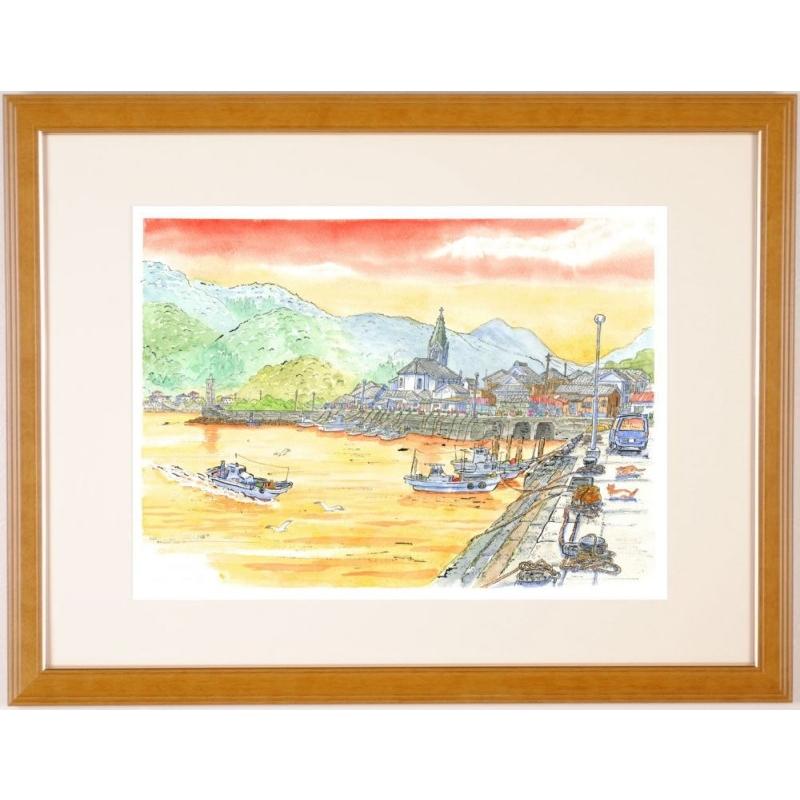 熊本 絵画 風景画 天草 絵 世界遺産 水彩画 ジークレー 版画 内藤謙一