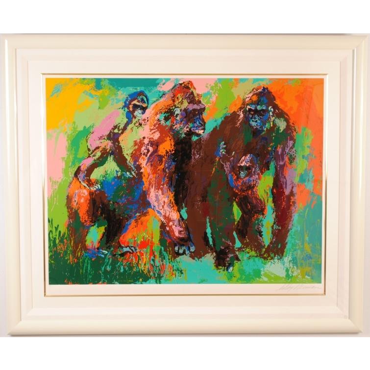 ゴリラ 絵画 シルクスクリーン 版画 リロイ・ニーマン 「ゴリラ