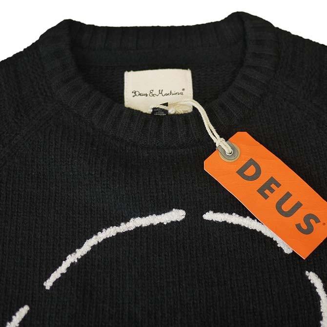 デウスエクスマキナ ニット メンズ セーター ラグラン ウール スカル
