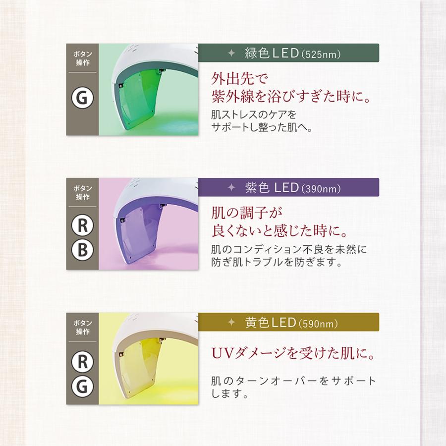 美顔器 LED プレミア LED美容ライト 6色+3色 LED美容器 LED美容マスク