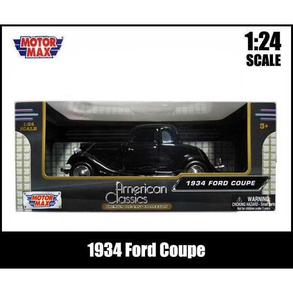 モーターマックス 1/24 箱入り ミニカー 1934 FORD COUPE ブラック