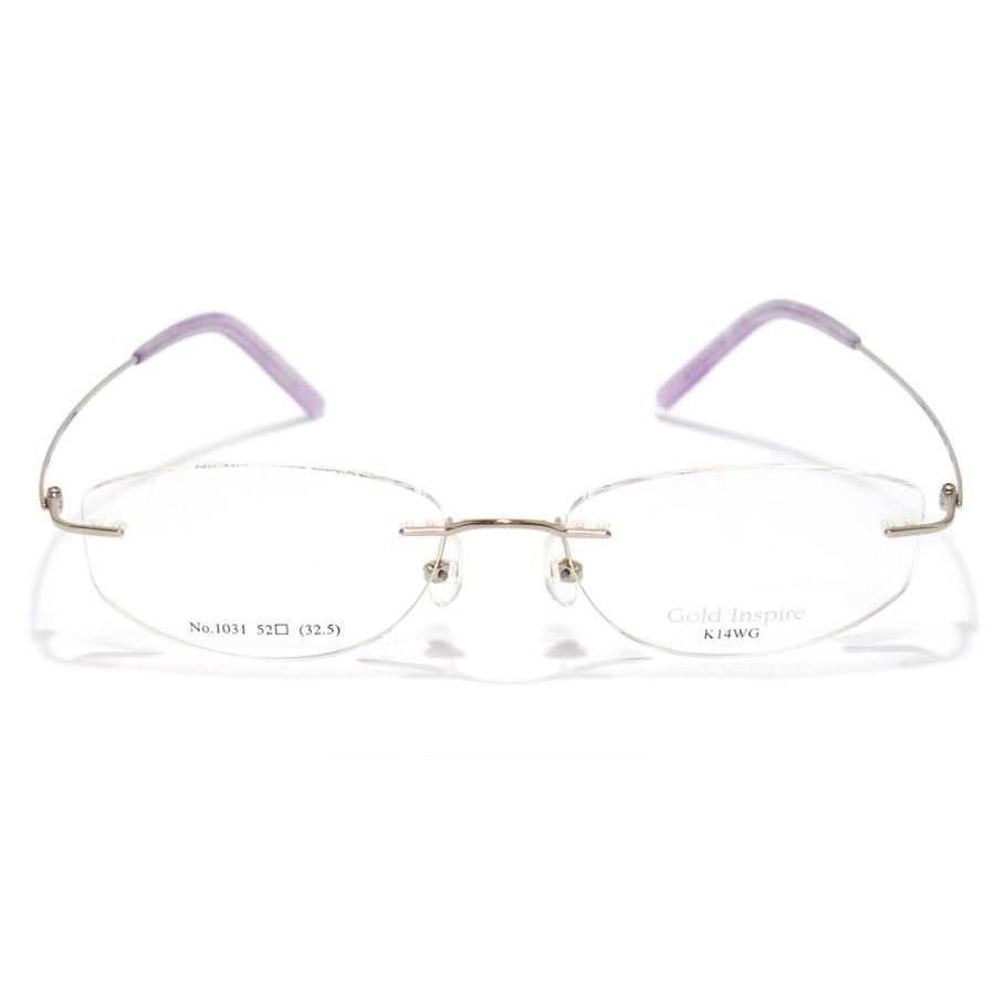 Gold Inspire 1031 K14WG 【14金ホワイトゴールド眼鏡フレーム 日本製