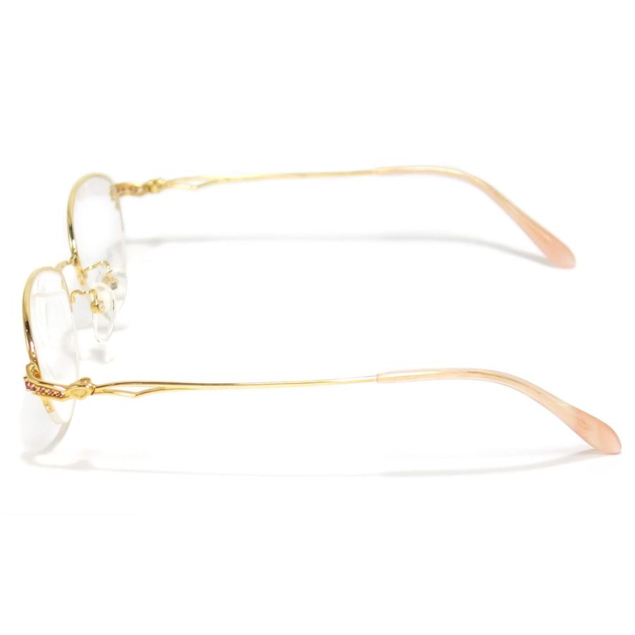 MJ-817 K18 R 0.50ct 【18金ジュエリー眼鏡フレーム ルビー0.50ct使用