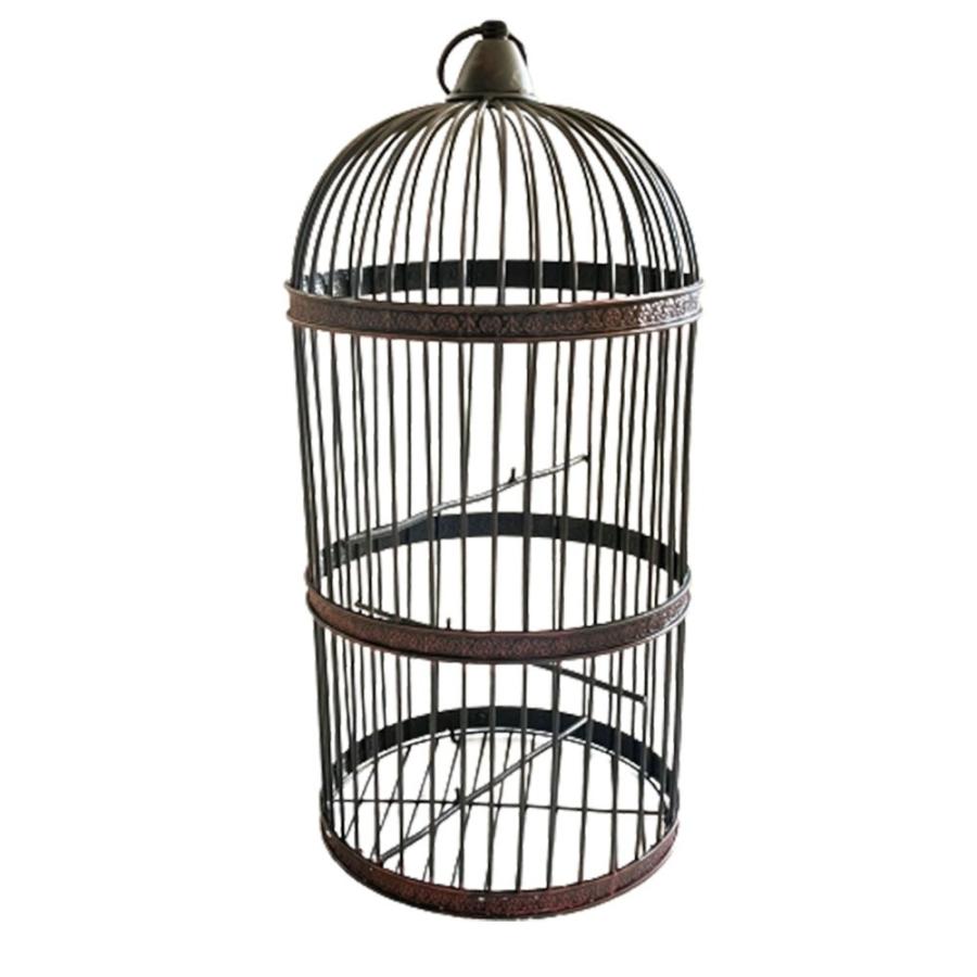 ペット用品 鳥籠 アイアン バード ケージ 53cm リング取っ手付き