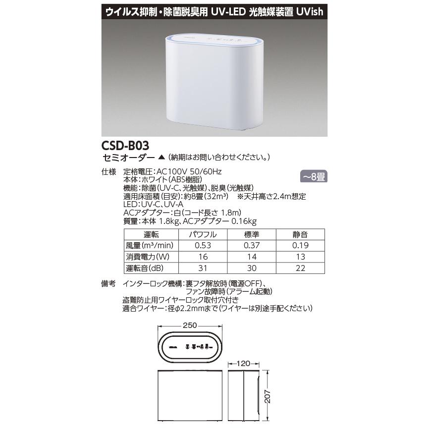 TOSHIBA（東芝） UVish (ユービッシュ) ウイルス抑制・除菌脱臭用 UV