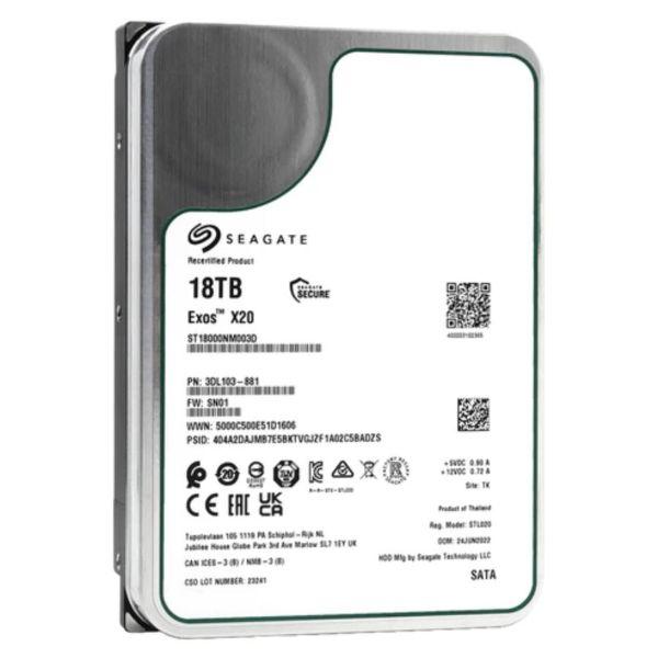 Seagate Exos X20 SATA 512E CMR 内蔵ハードディスク 3.5