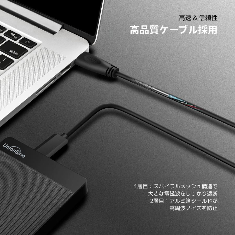 UnionSine 外付け ハードディスク 500GB 超薄型外付けHDD ポータブル