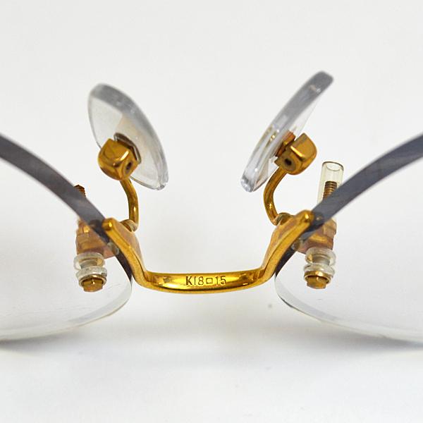 HOYA ○日本製 ホヤ/K18 18金 ゴールド メガネフレーム/ダイヤモンド