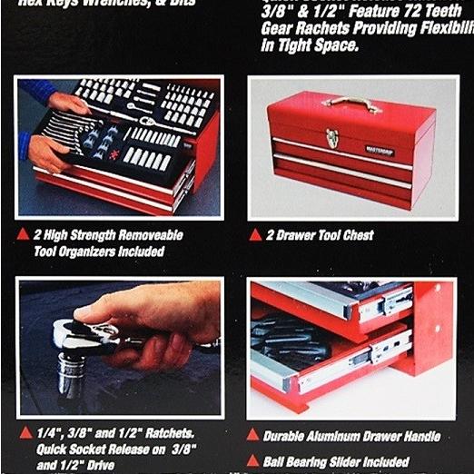 MASTERGRIP マスターグリップ】メカニック ツールセット 165PCS