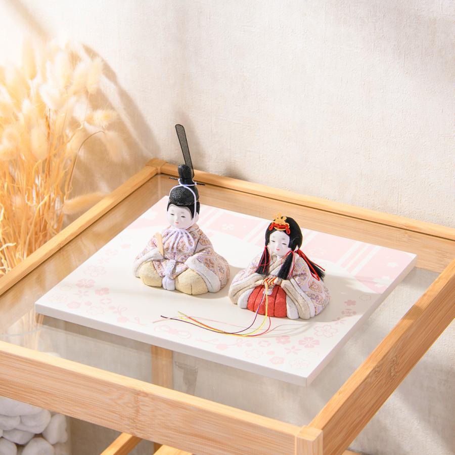 最終SALE 3/2正午まで 新作 雛人形 コンパクト モダン 木目込み 木目込