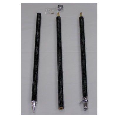 黒塗千段巻棒金ネジ（金具付き）：180cm 27φmm 優勝旗に使用する千段巻