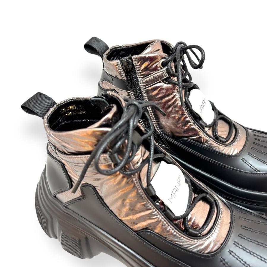 MANA（マナ） オールウェザーワークブーツ 撥水 晴雨兼用 厚底