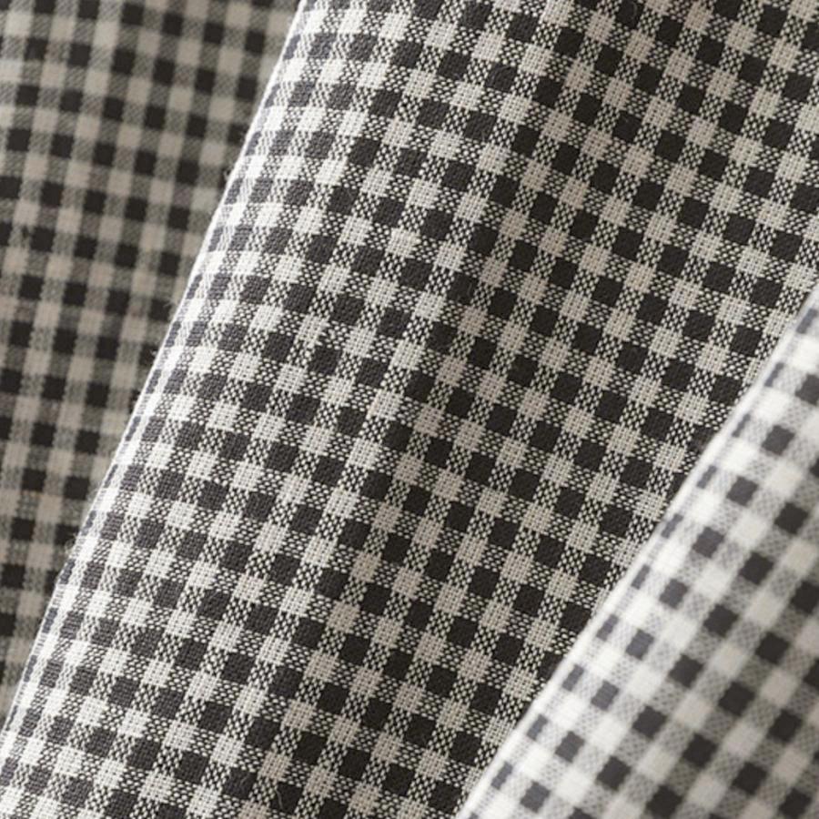 数量限定 レディース ギンガム チェック柄 ブラウス シャツ 七分袖