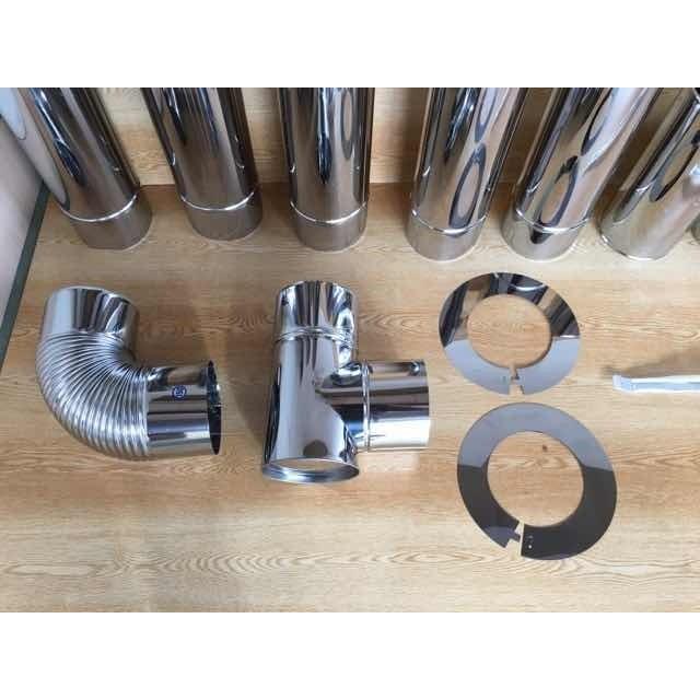 ステンレス煙突 150mm （シングル）セット : 赤保金物店 ヤフー