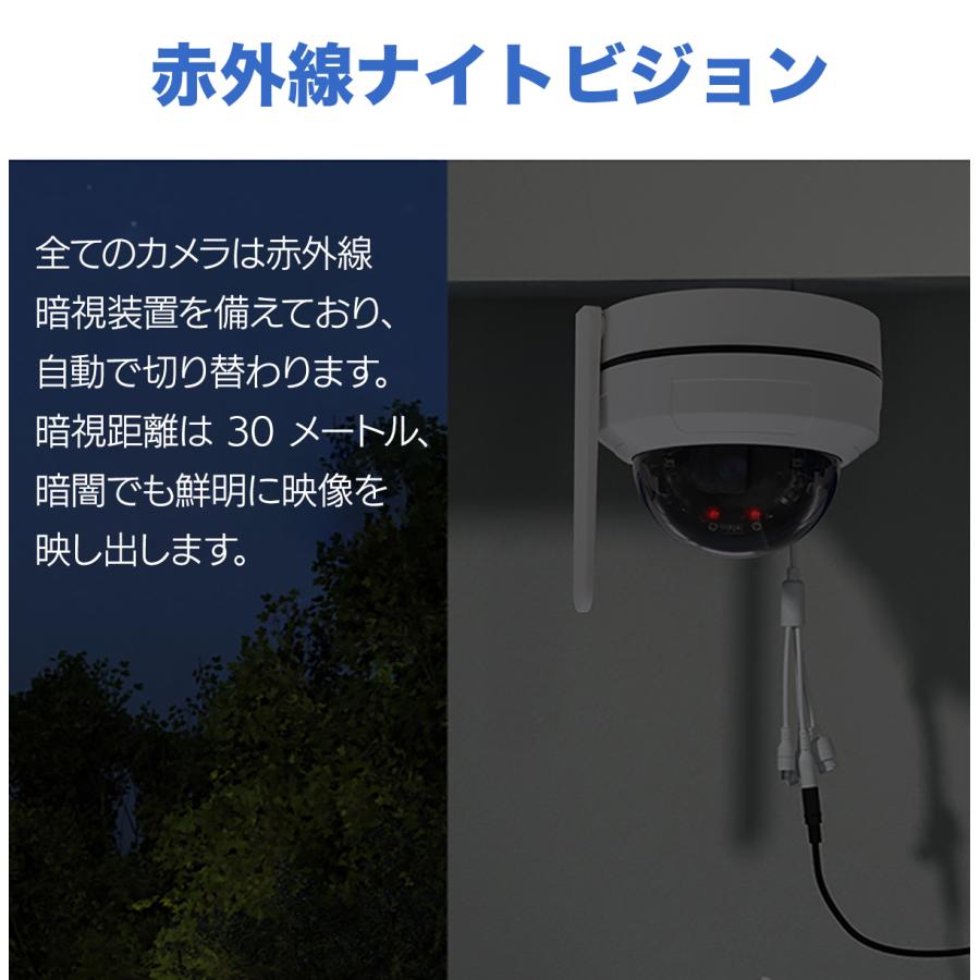 アキバガジェット 防犯カメラ 屋外 ワイヤレス 監視カメラ wifi ドーム