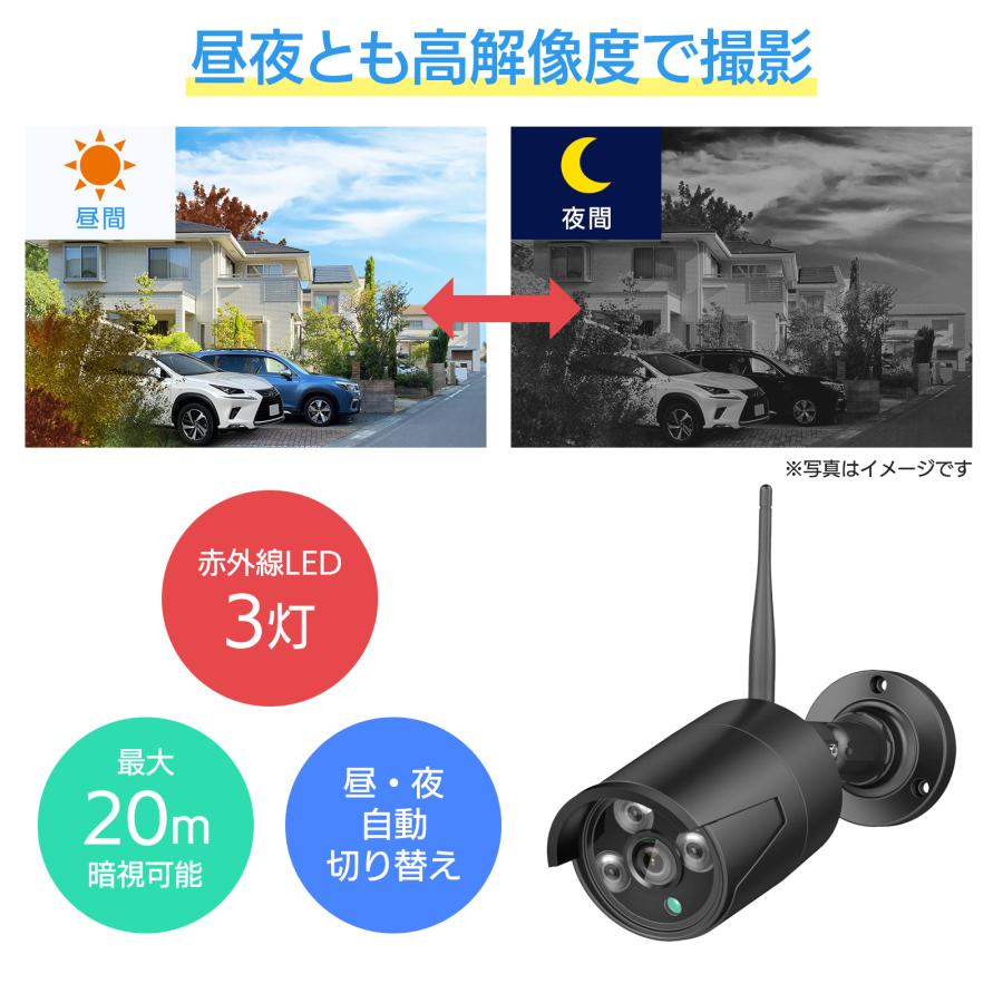 アキバガジェット 防犯カメラ ワイヤレス 監視カメラセット 家庭用