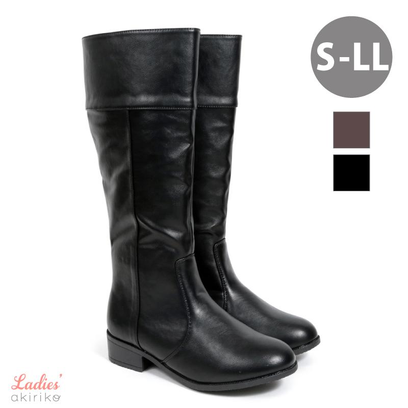 ジョッキーブーツ ロング サイドジッパー エンジニア ローヒール