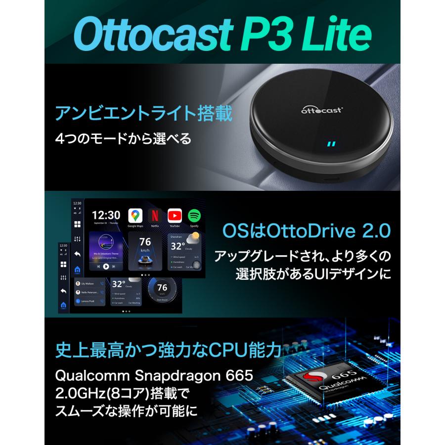 販売実績No1.正規代理店】 オットキャスト P3 Lite OTTOCAST carplay