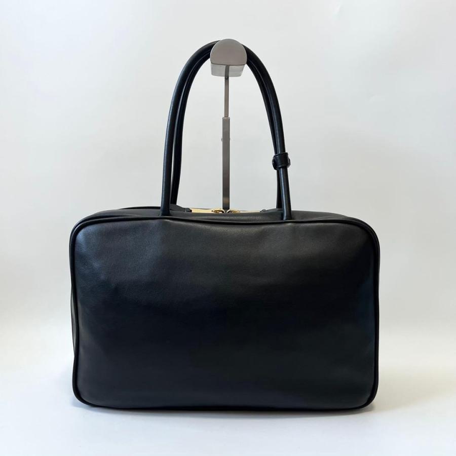 miu miu（ミュウミュウ） レザー ボー バッグ ラージ ブラック