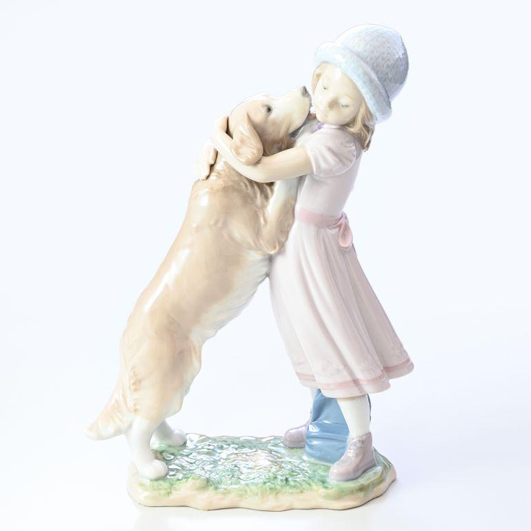 LLADRO（リヤドロ） 待ってたよ！ フィギュア 人形 女性 女の子 犬
