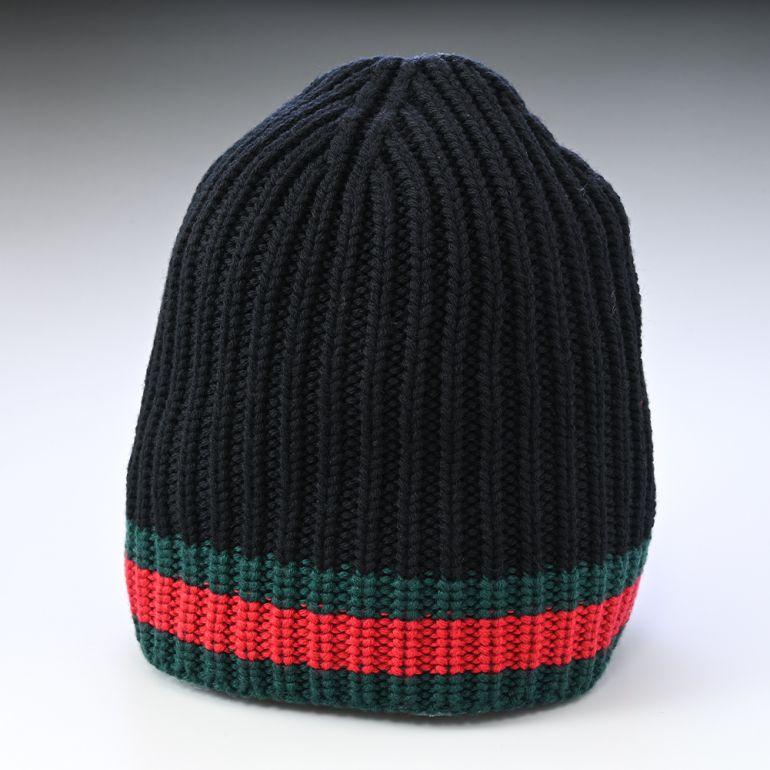 GUCCI（グッチ） ニットキャップ ニット帽 ウェビングライン メンズ