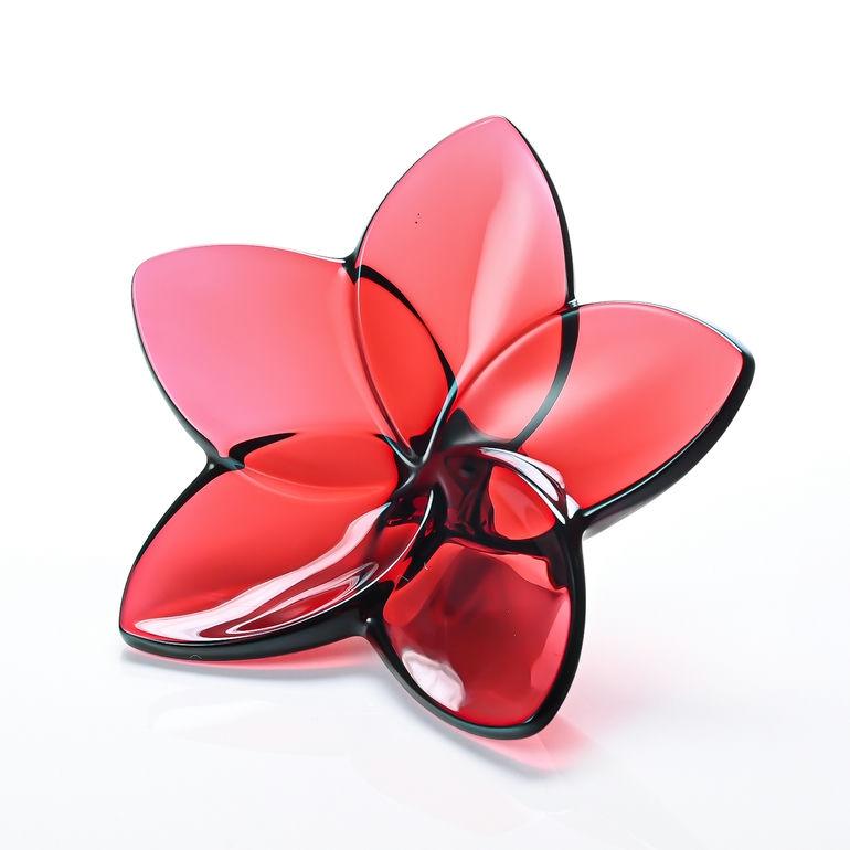 バカラ（Baccarat） クリスタルフィギュア ブルーム レッド 9cm
