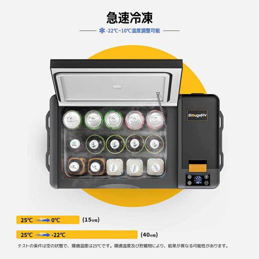 ポータブル冷蔵庫 20L 車載冷蔵庫 -22℃〜10℃ 急速冷凍 3WAY電源対応