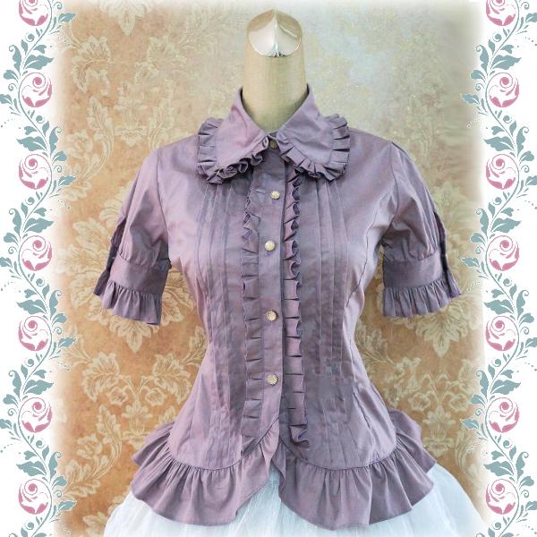 ブラウス ロリータ 半袖 夏 秋 レディース ロリィタ ドールカラー ゆめ
