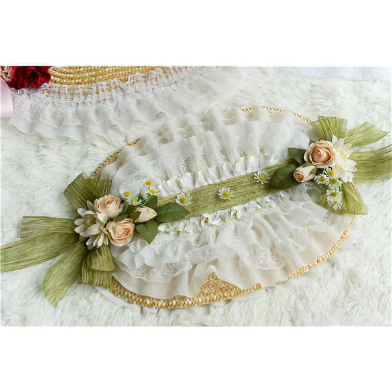 ロリータ ヘッドドレス ボンネット 帽子 花 コサージュ ヘッド