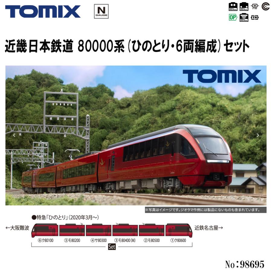 No:98695 TOMIX 近鉄 近畿日本鉄道 80000系(ひのとり・6両編成)セット