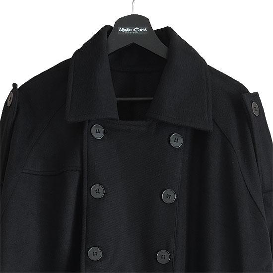 V系 ポンチョ メンズ モード系 コート 変形 ナポレオンコート ウール