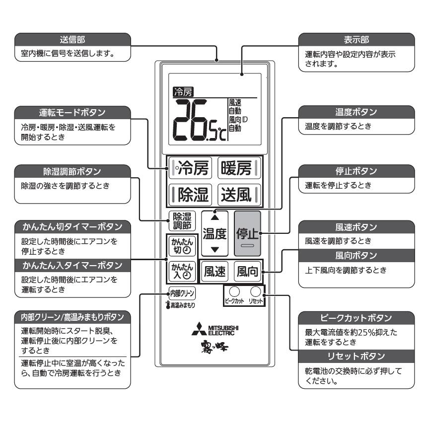 三菱電機（MITSUBISHI ELECTRIC） 三菱 ルームエアコン 霧ヶ峰用