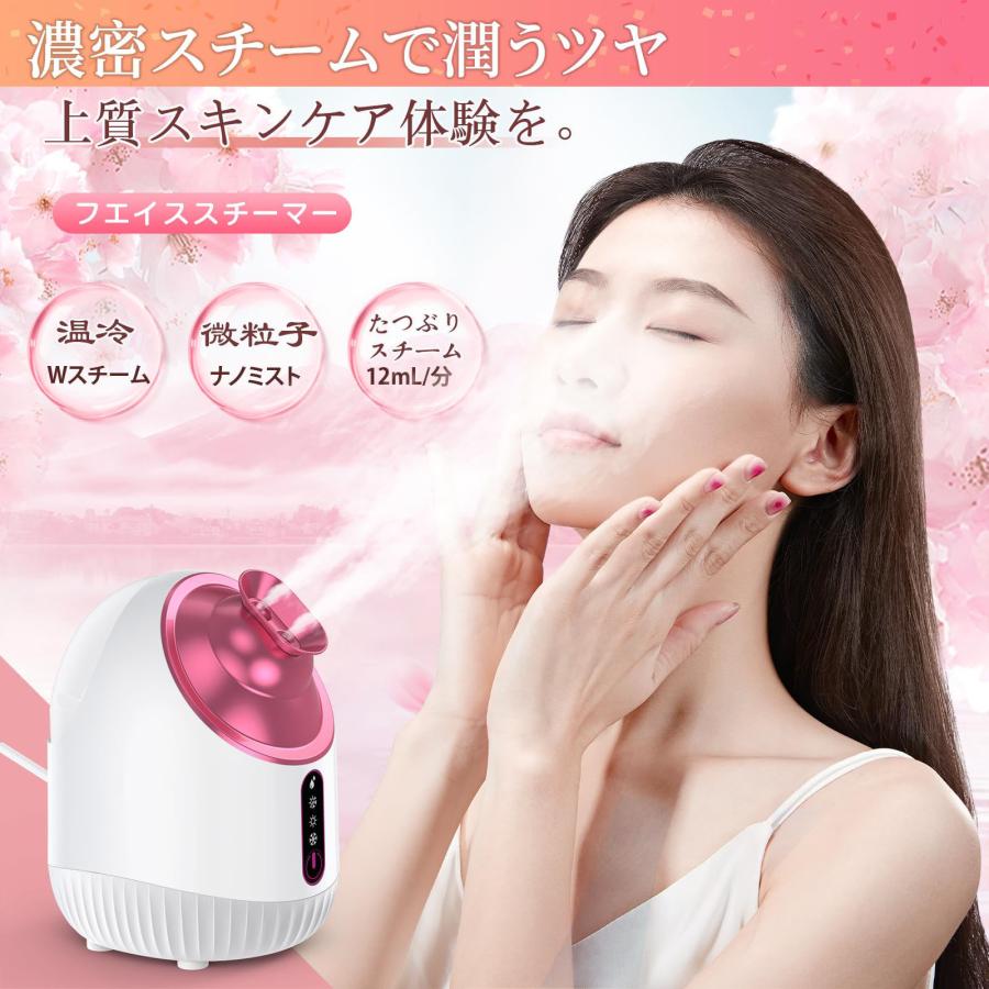 美顔器 フェイスケア 毛穴ケア 濃密ナノミスト 温冷 スチーマー 美容