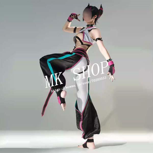 ストリートファイター 風 ハン ジュリ コスプレ 高品 衣装 ウィッグ