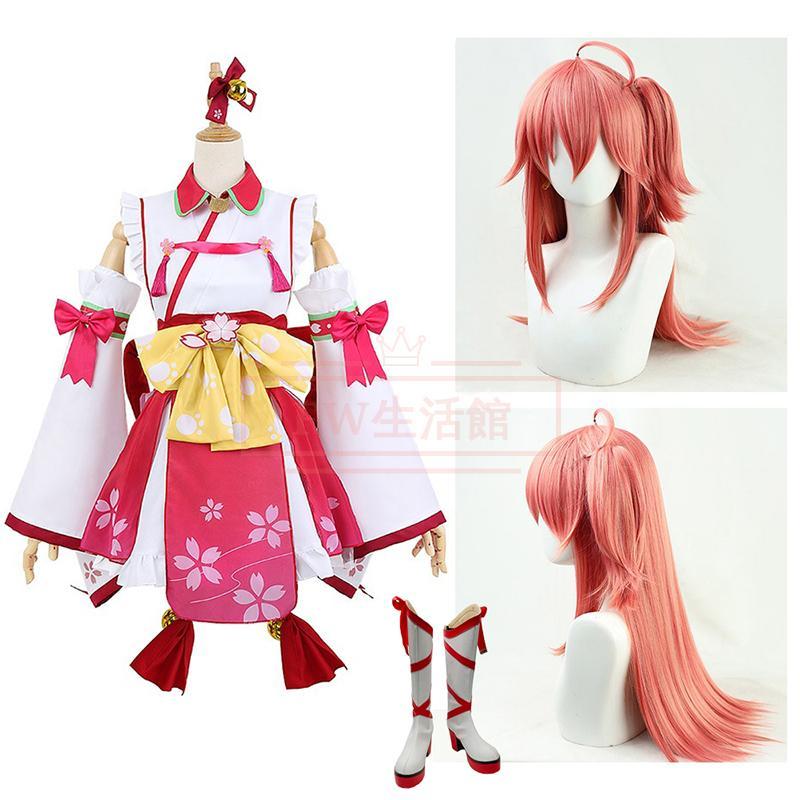 バーチャルYouTuber VTuber 櫻巫女 さくらみこ コスプレ衣装 ウィッグ